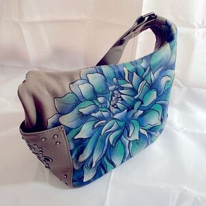 Anuschka hand painted signed hobo bag